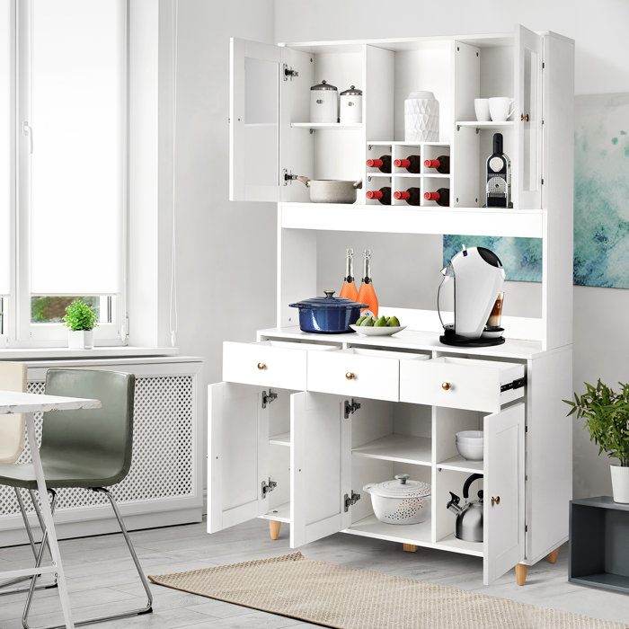 Winston Porter 71" Kitchen Pantry & Reviews Wayfair